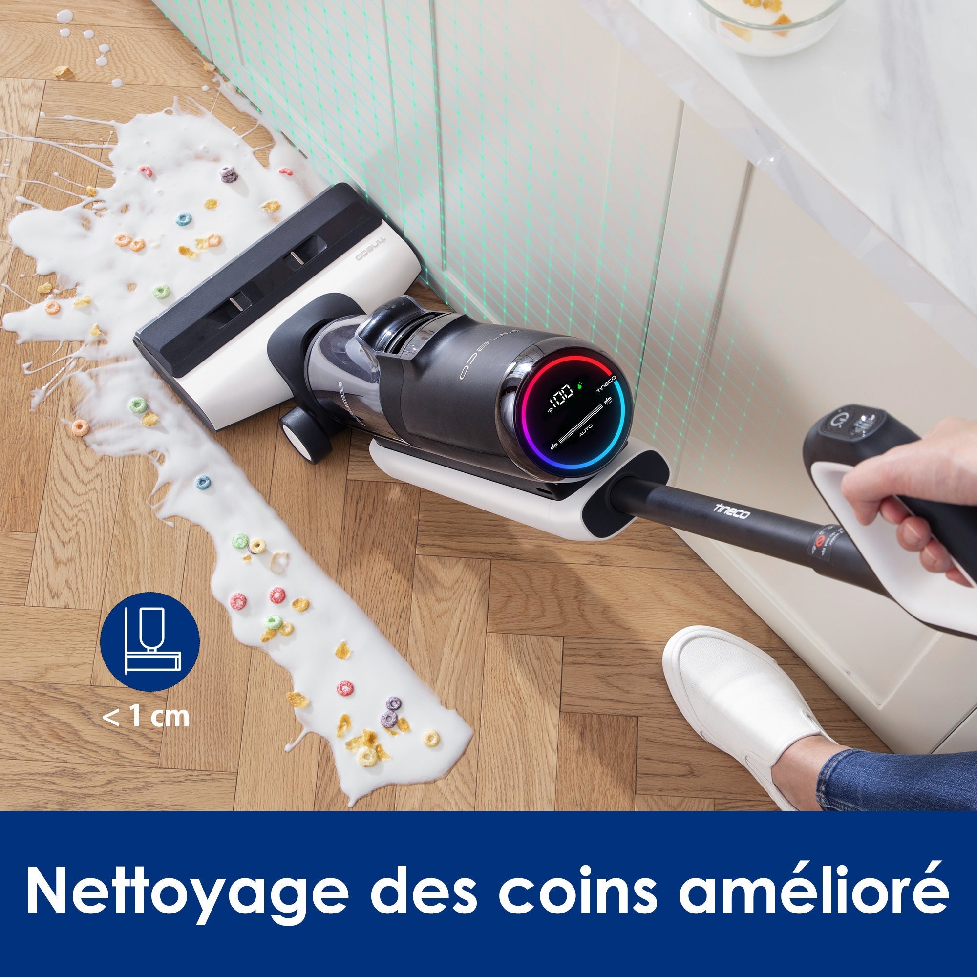 Tineco Floor One S5 Intelligent Aspirateur Eau et Poussière sans Fil